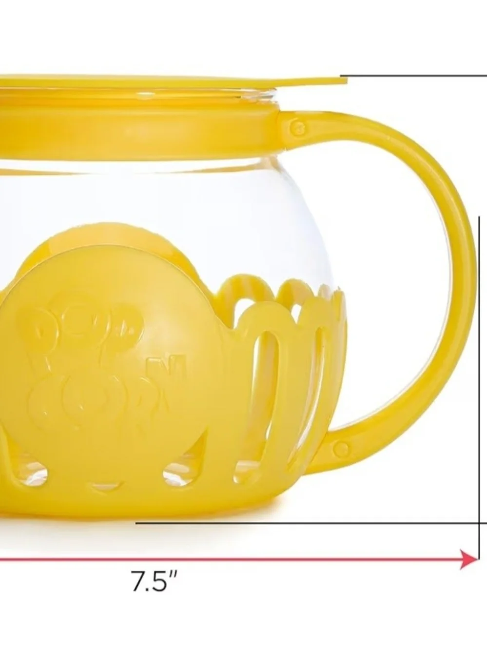 Ecolution 1.5 Qt Glass Microwave  Popcorn Popper